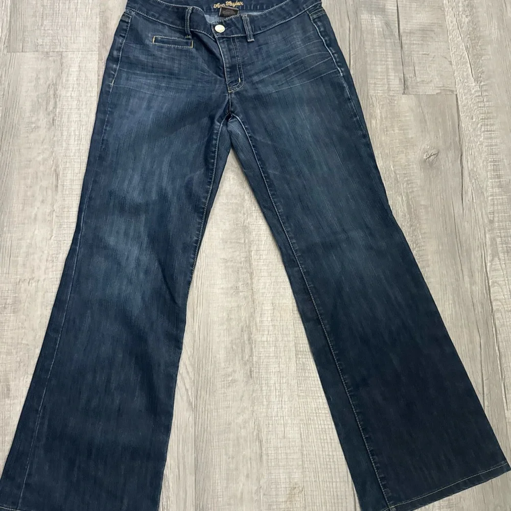 Ann Taylor Indigo Wide Leg Jeans